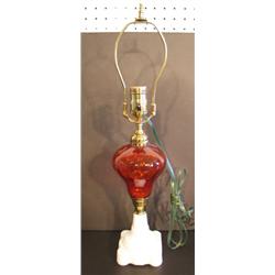AMBER GLASS LAMP