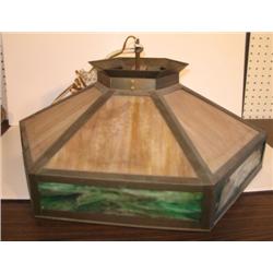 SLAG GLASS HANGING LAMP