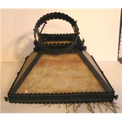 SLAG GLASS HANGING LAMP