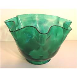 GREEN GLASS LAMP SHADE