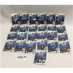 25 CANUCKS MINI PUCK COLLECTIONS PUCKS