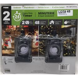 2 PACKS HEAVY DUTY TIMER