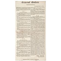 Broadside: General Orders For War of 1812