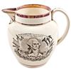 Image 2 : c. 1815 Historic Patriotic War of 1812 Strawberry Lusterware Pitcher