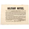 Image 1 : 1846 TEXAS-MEXICAN WAR Army Recruiting Broadside Volunteers To Report Unrecorded