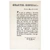 Image 1 : Extraordinary Texas-Mexican War Field Press Broadside, Texan Army General Worth