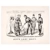 Image 1 : 1865 Currier + Ives Print of Jeffs Last Shift - Jefferson Davis Civil War Print