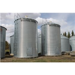 BIN B - Westeel 8 Ring Bins on wood