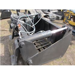 54" BOBCAT MOUNTED ROCK BUCKET WITH GRAPPLE