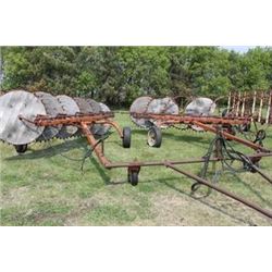 2 - 6 Wheel Rakes Hooked as V-Rake