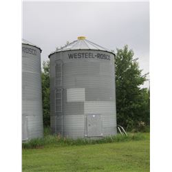 WESTEEL APPROX 2500 BU 7 RING BIN ON WOOD FLOOR