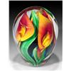 Image 1 : 208: Peter Raos 2001 Amber Lily Paperweight