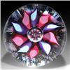 Image 2 : 227: Selkirk Glass 2000 Duo Flower Bubbles Paperweight