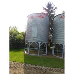 Bin 12 - Butler 14' Corrugated on Miller Hopper with Skid and Aeration Tube