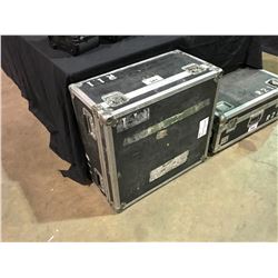 14"H X 26-1/2"D X 28-1/2"W BLACK AND SILVER GENERIC A/V EQUIPMENT CASE