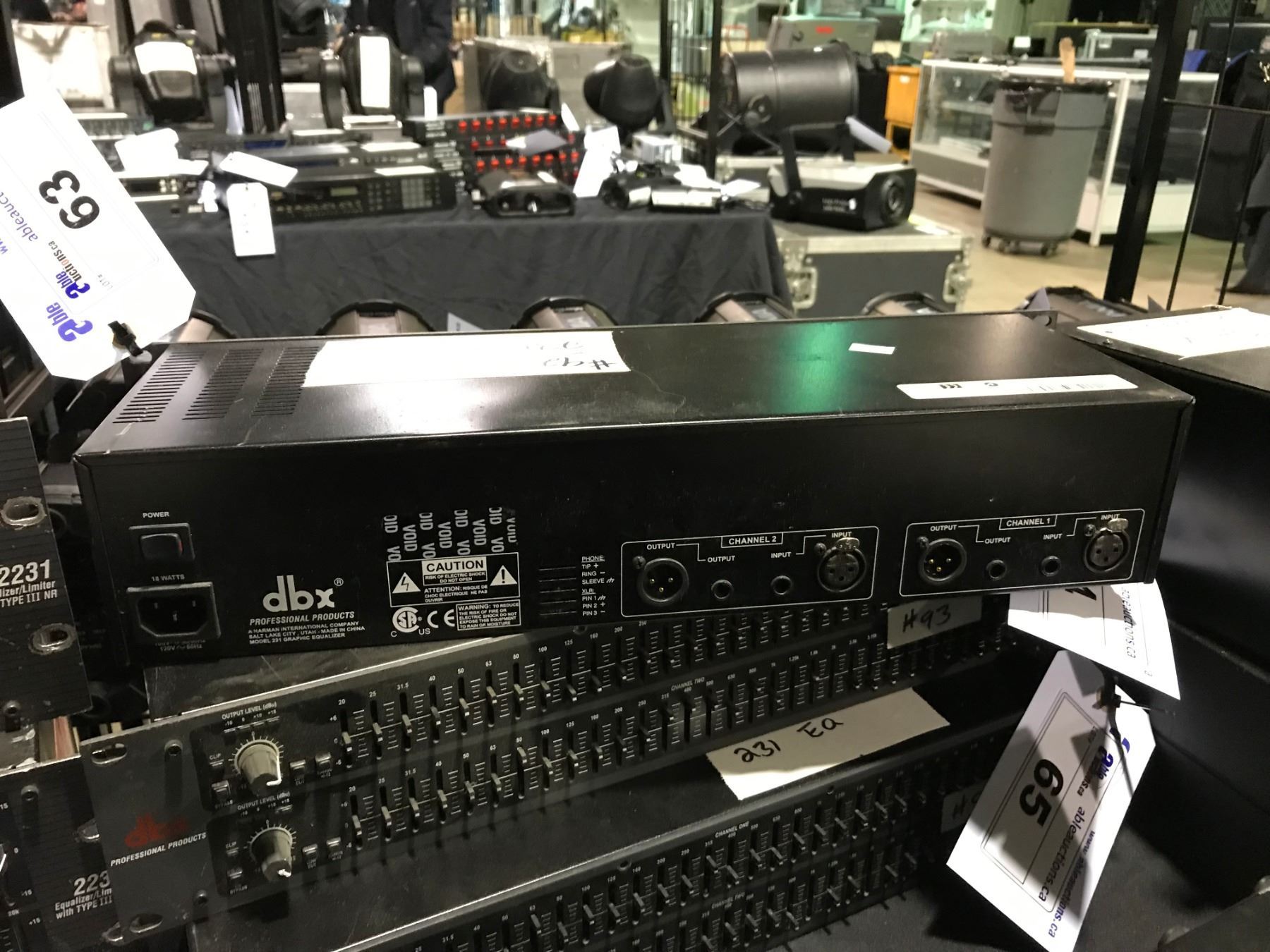 DBX PROFESSIONAL 231 RACKMOUNT GRAPHIC EQUALIZER - Able Auctions