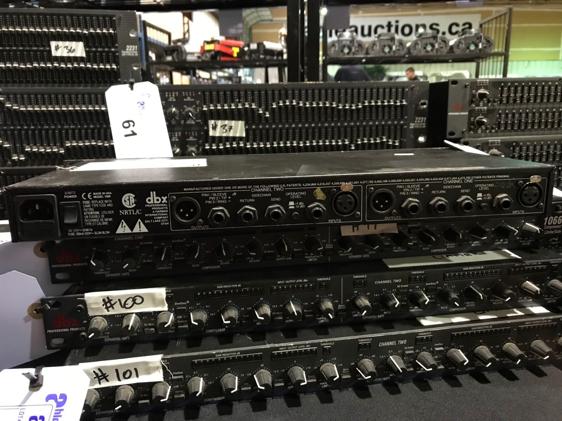 DBX PROFESSIONAL1066 RACKMOUNT COMPRESSOR/LIMITER/GATE - Able Auctions