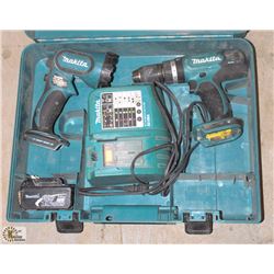 MAKITA CORDLESS 18V DRILL & FLASHLIGHT