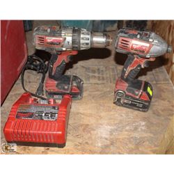MILWAUKEE 1/2" DRILL & 1/4" IMPACT DRIVER
