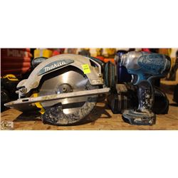 MAKITA 6-1/2" CORDLESS CIRCULAR SAW &1/4" IMPACT