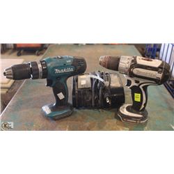 2 MAKITA 1/2" CORDLESS DRILLS