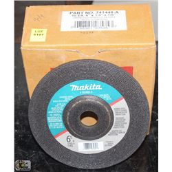 TEN NEW MAKITA 6" GRINDING WHEEL 24 GRIT