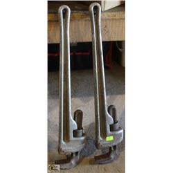 SET OF TWO 24" RIDGID PIPE WRENCHES