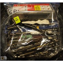 BAG OF ASSORTED SMALL DRILL BITS