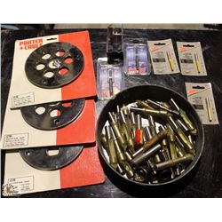 LOT OF ASSORTED ROUTER BITS W/ 3 ROUTER SUB