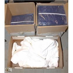 3 OPEN BOXES OF DISPOSABLE COVERALLS