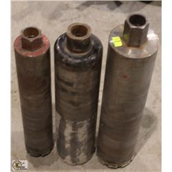 LOT OF 3 CORE DRILL BLADES