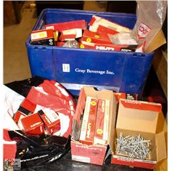 BOX OF ASSORTED HILTI & RAMSET LOAD STRIPS