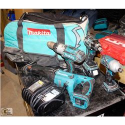 2 MAKITA 1/4" IMPACT DRIVER W/ 5/8" CORDLESS