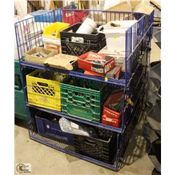 BLUE DOUBLE SIDED 3 TIER WIRE STORAGE RACK