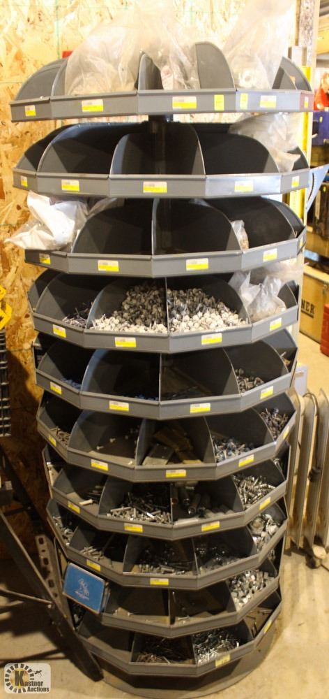 10 TIER METAL SPINNING FASTENER ORGANIZER