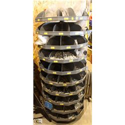 10 TIER METAL SPINNING FASTENER ORGANIZER