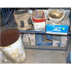 TWO SHELFS OF ASSORTED FASTENERS