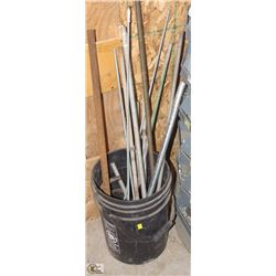 PAIL OF THREADED ROD & MORE