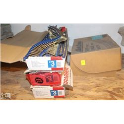 4 BOXES OF COLLATED SCREWS