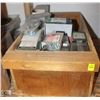 Image 1 : WOOD CRATE W/ ASSORTED SCREWS, WASHER & NAIL