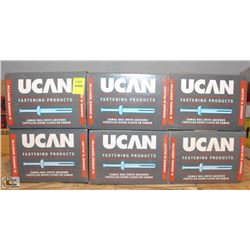 6 BOXES OF UCAN 1/4" X 2" NAIL DRIVE ANCHORS