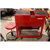 Image 1 : RED WESTWARD SLIDING TOP TOOL CART & SHOP STOOL