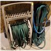 Image 1 : GARDEN HOSE REEL W/ 2 ASSORTED LENGTH