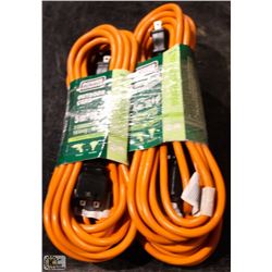 LOT OF 4 GENERAL DUTY EXTENSION CORDS