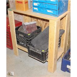 WOODEN STORAGE SHELF/ WORKTABLE