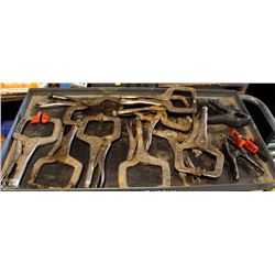 BUCKET OF ASSORTED VISE GRIPS