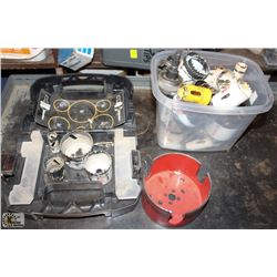 LOT OF ASSORTED HOLE SAWS W/ INCOMPLETE