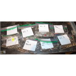 8 BAGS OF ASSORTED DRIVER BITS