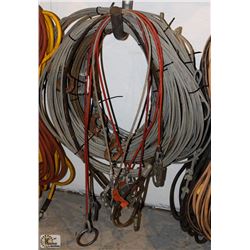 HOOK OF ASSORTED HEAVY DUTY BRAIDED CABLE