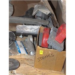 LOT OF ASSORTED SIZE & GRIT CONCRETE RUB BRICKS